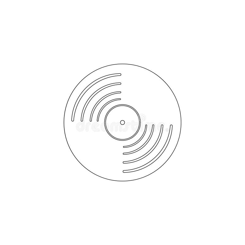 Vinyl Record. Flat Vector Icon Stock Vector - Illustration of audio ...