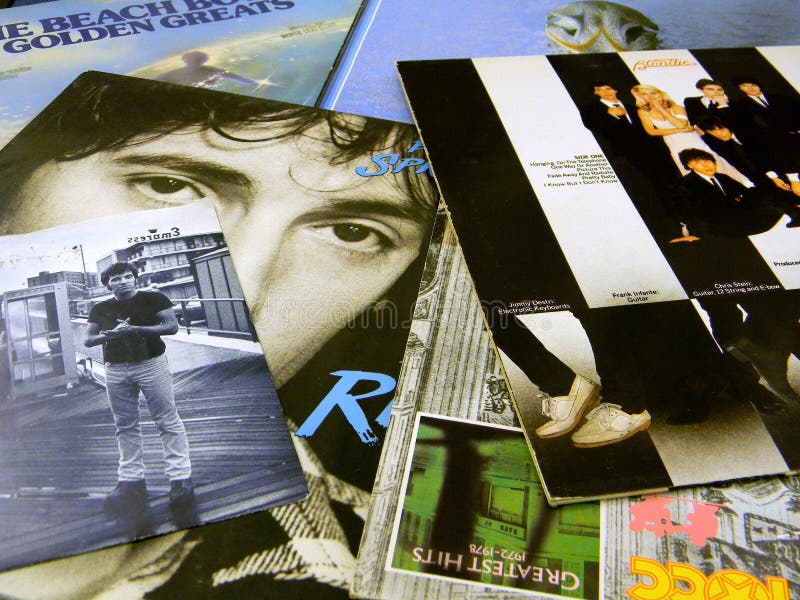 Vinyl record sleeves Springsteen stock images Vinyl record sleeves Springsteen stock images