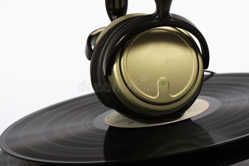 Vinyl Records and Headphones Stock Photo Image of effects