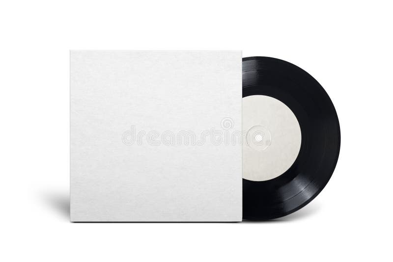 Download Vinyl Single Record In Cardboard Cover On White Background Stock Photo Image Of Album Blank 185753930