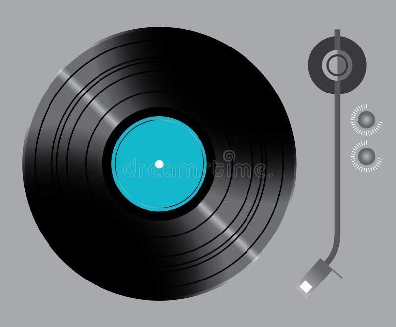 Vinyl turntable with switches