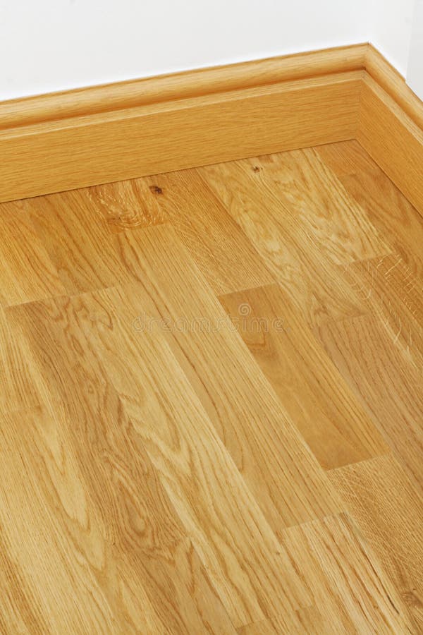 Vinyl Wooden Flooring Mdf Skirting Boards Stock Image Image Of