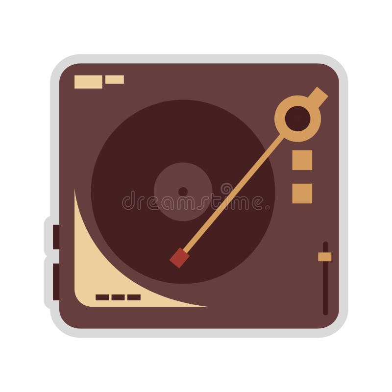 vinylplatenspelerpictogram stock illustratie vinylplatenspelerpictogram stock illustratie