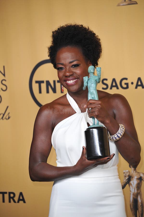 LOS ANGELES, CA - JANUARY 25, 2015: Viola Davis at the 2015 Screen Actors Guild Awards at the Shrine Auditorium.