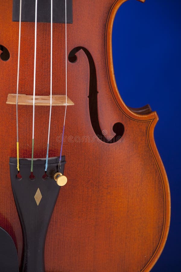 Viola Violin Isolated on Blue