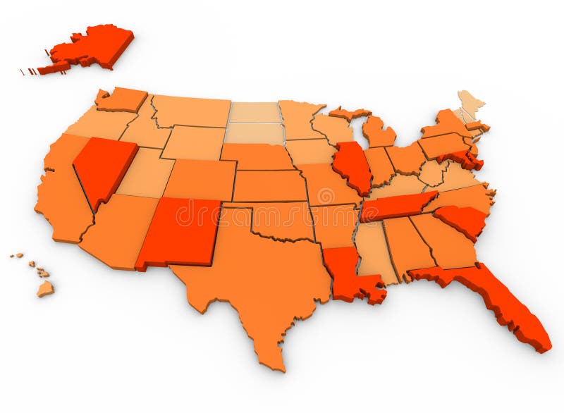 Violent Crimes Per Capita - U. S. Map