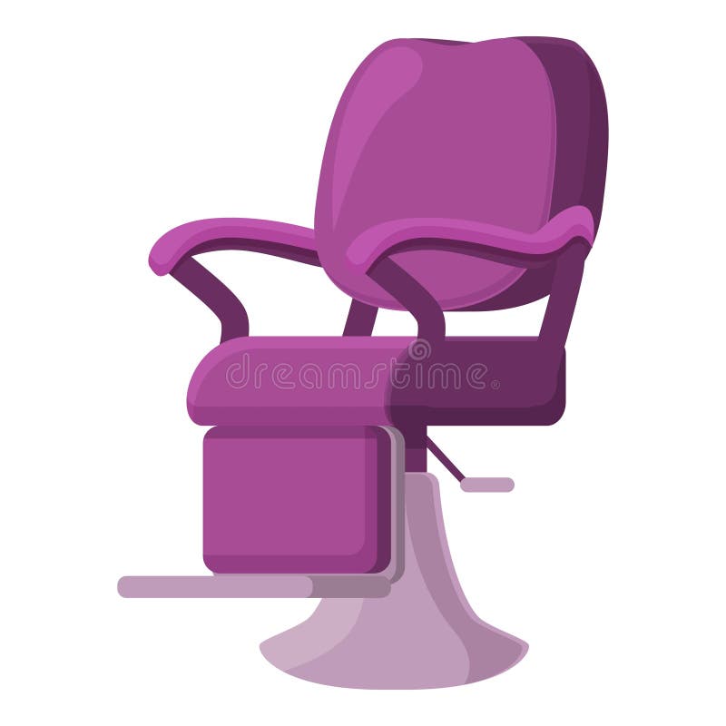 Violet barber chair icon cartoon vector. Salon haircut. Service beauty. Violet barber chair icon cartoon vector. Salon haircut. Service beauty