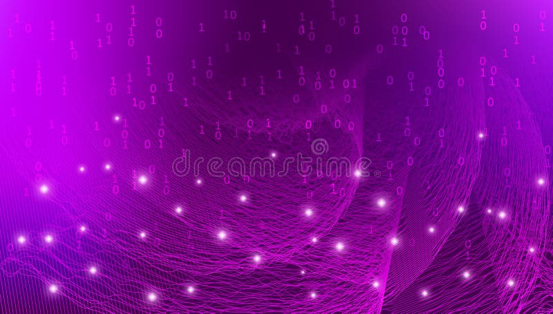 Violet Big Data Technology. Abstract Concept. vector illustration