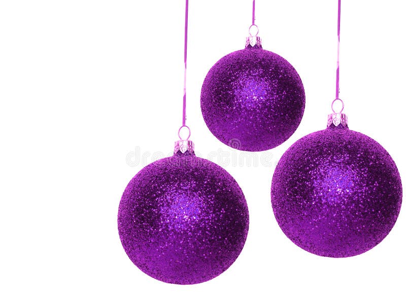 Violet Christmas balls