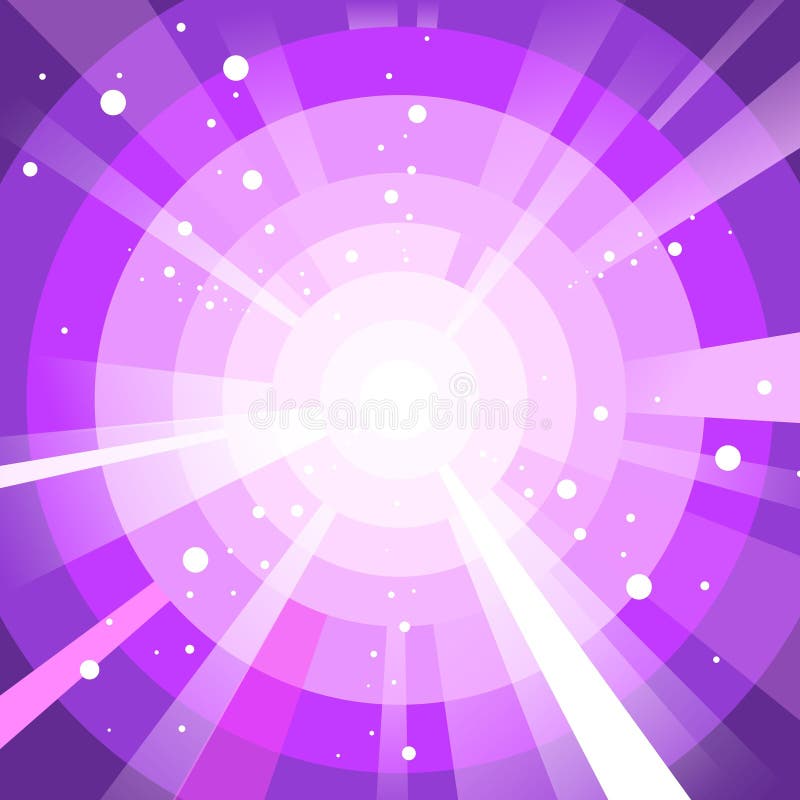 Violet Cosmic Light Burst. Explozie de energie abstractă strălucitoare stock illustration