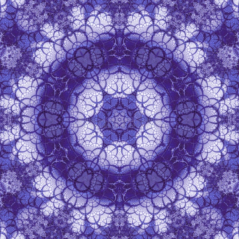 Violet or dark blue fractal rotate mandala vector illustration