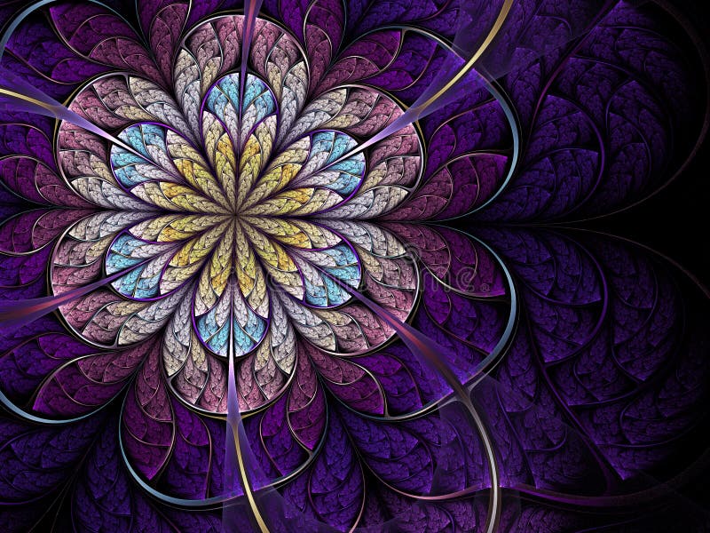 Violet fractal flower