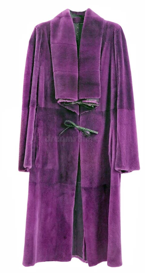 Violet fur coat