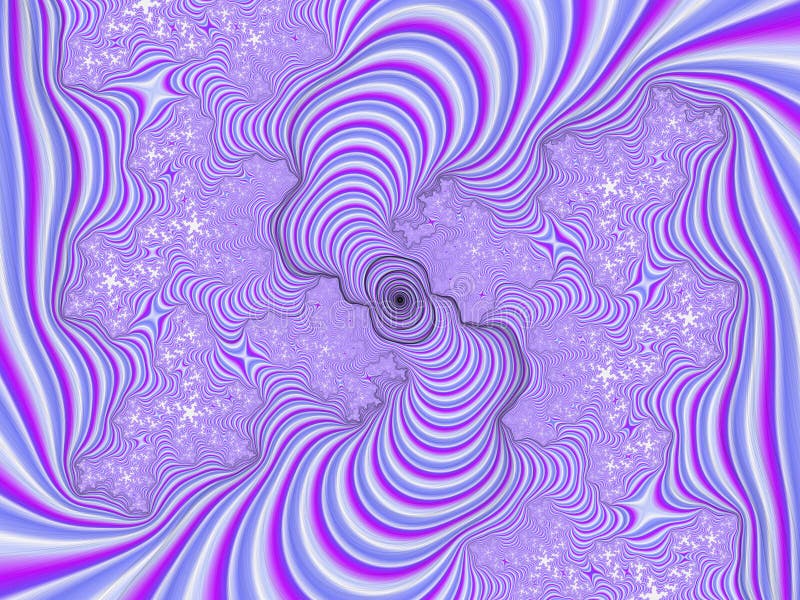 Violet purple blue swirls, fractal, abstract background stock illustration