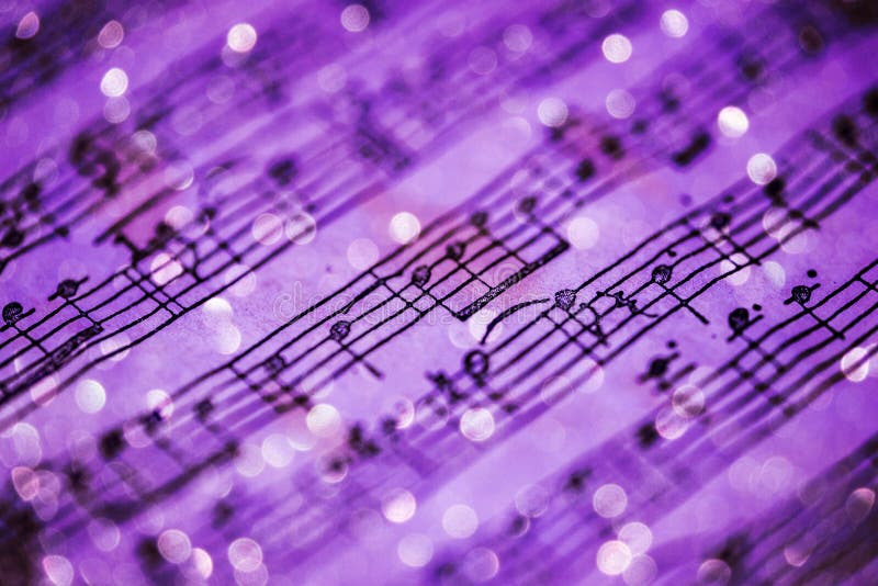 Violette muzieknota's