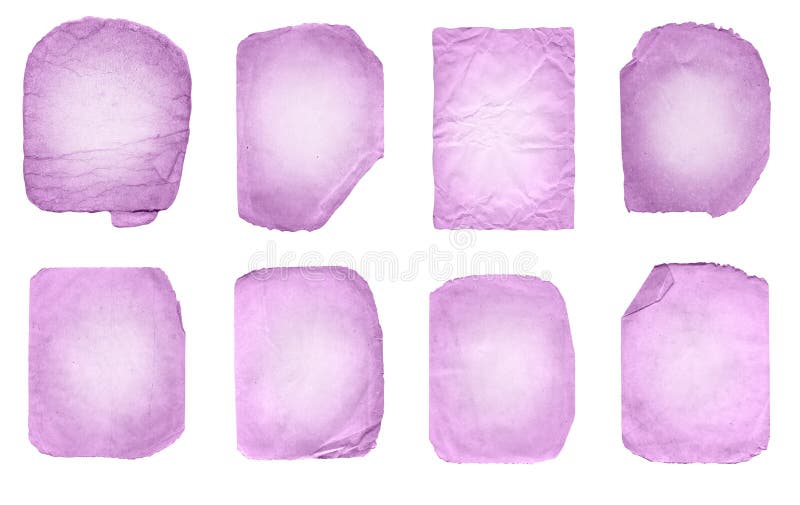 Violetter Papiersatz lokalisiert auf Weiß lizenzfreie stockbilder Violetter Papiersatz lokalisiert auf Weiß lizenzfreie stockbilder