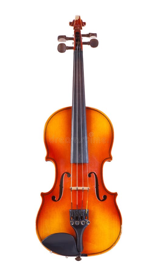 Violín aislado sobre fondo blanco.