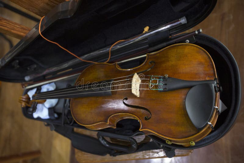Violin in the box stock photo. Image of interpretation 237948770