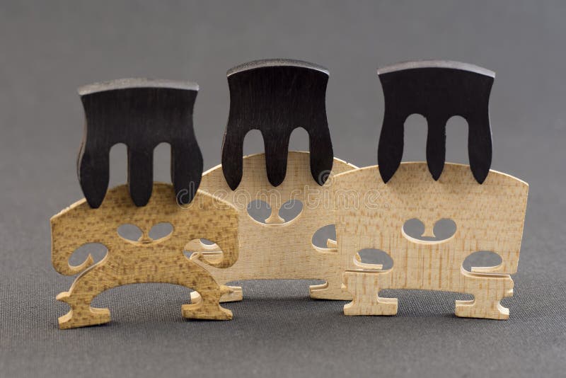 Violin bridges with sordine royalty free stock photos