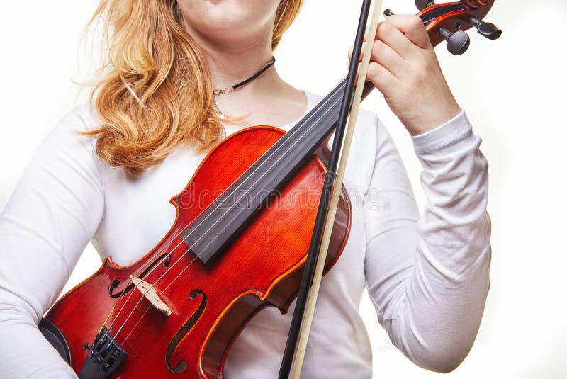 Violin of a Classical Musical Instrument. Hands of a Classical Violin