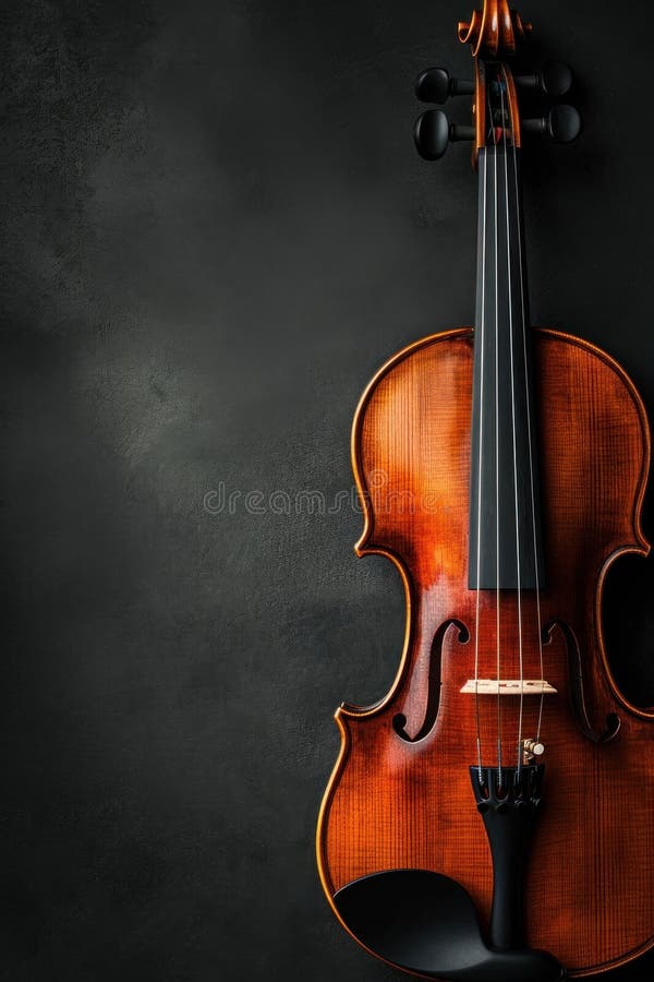 Violin Concert Advertisment Background with Copy Space Stock Image