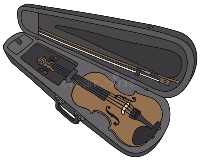 Violin stock vector. Illustration of case, vector, cartoon - 42848660