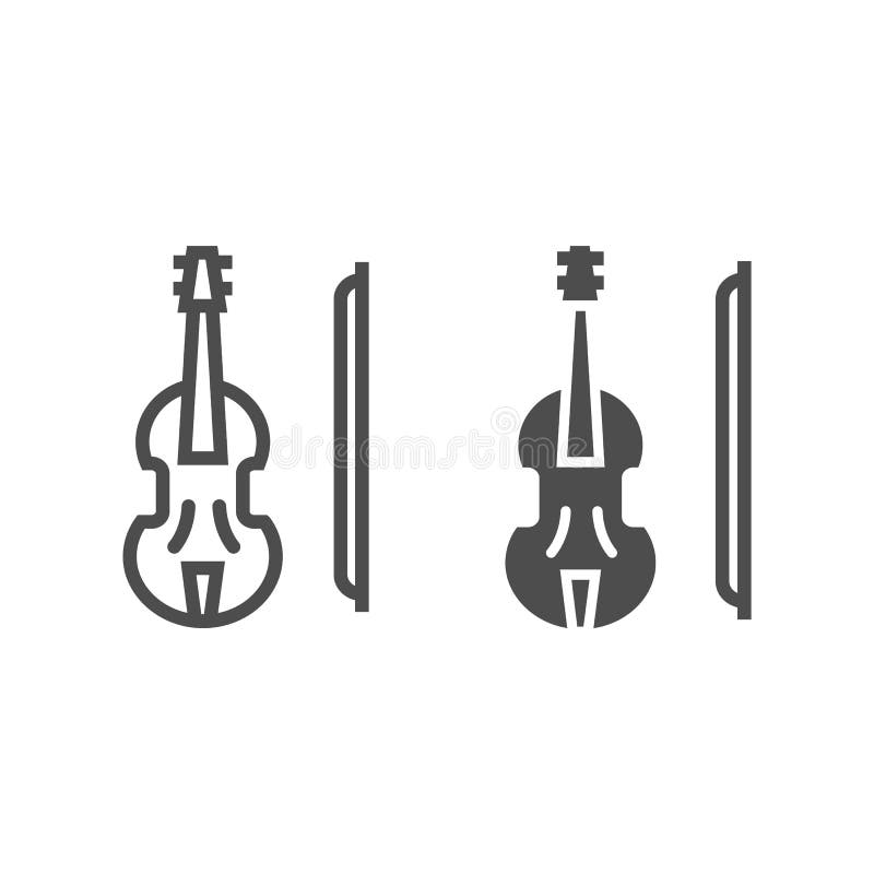 Violin Glyph Icon, Musical and Instrument, Viola Sign, Vector Graphics