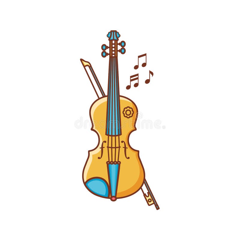 Violin. Musical Instrument. Child`s Toy. Stock Vector - Illustration of