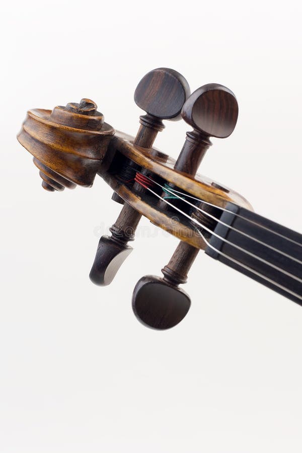 Violin peg box stock images