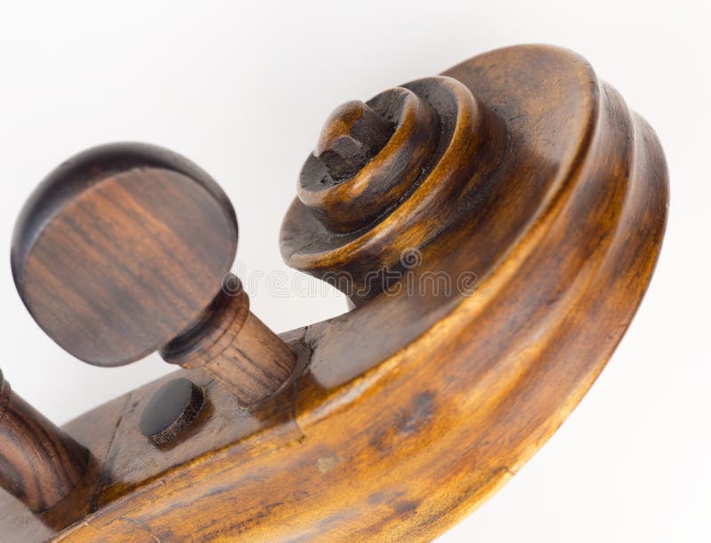 Violin peg box royalty free stock photography