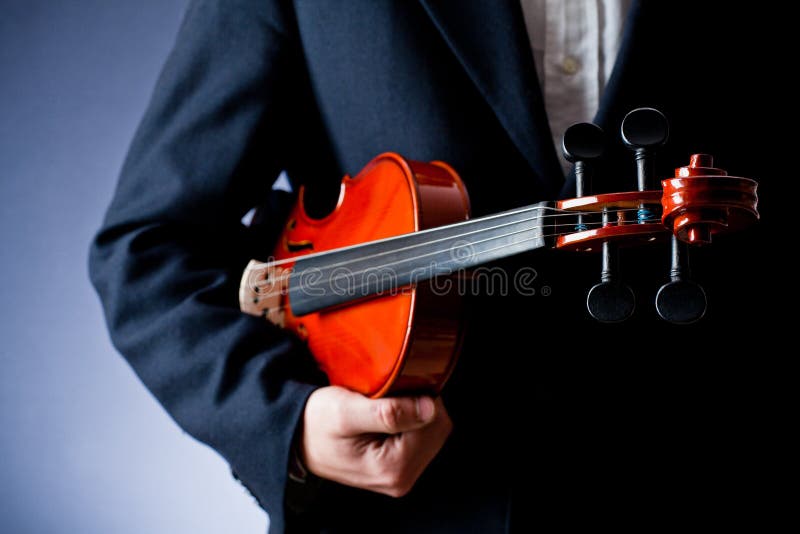 Violin Played by the Musician Stock Photo Image of music