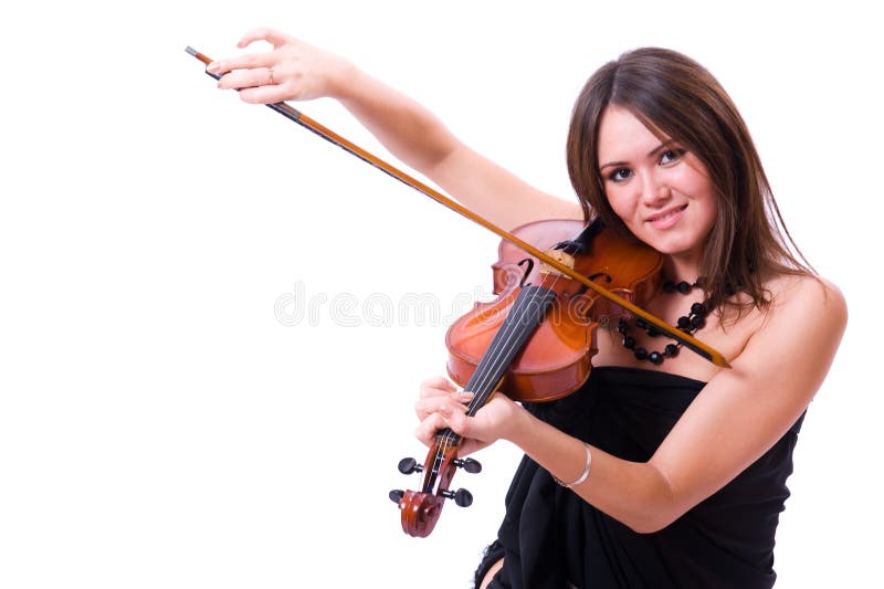 Violin Player Posing Stock Image Image 5817301