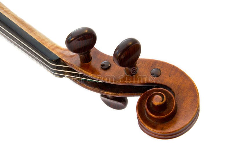 Violin Scroll stock photo
