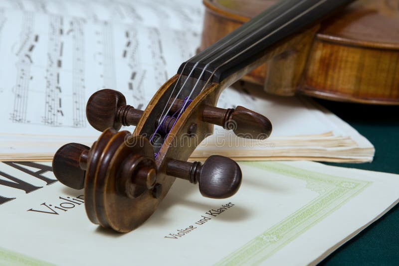 Violin scroll royalty free stock photo