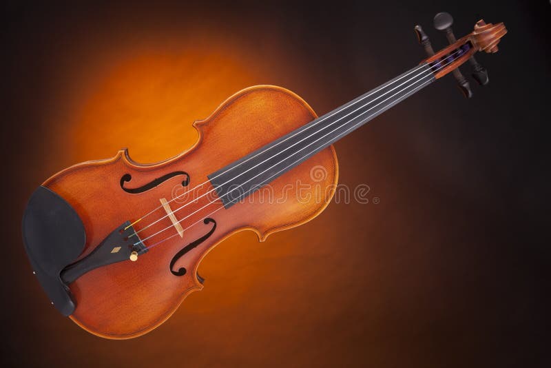 Violin Viola Isolated Against Gold