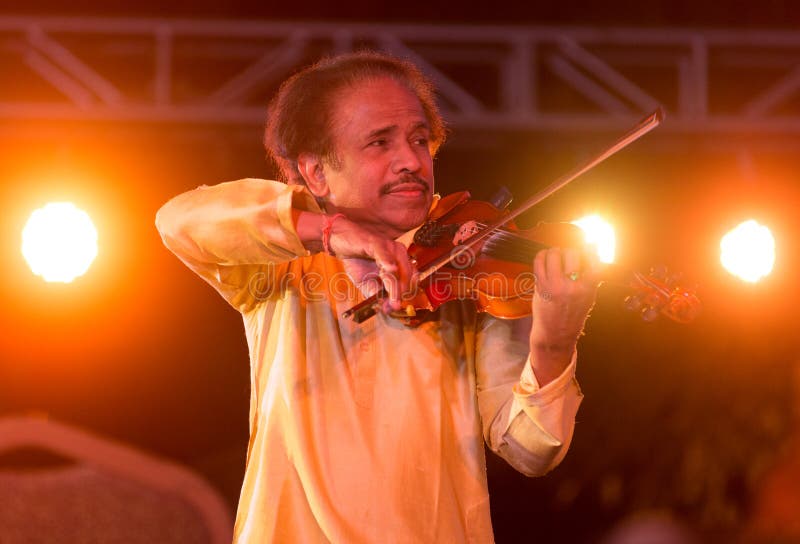 Violinist Dr L Subramiam performing in India