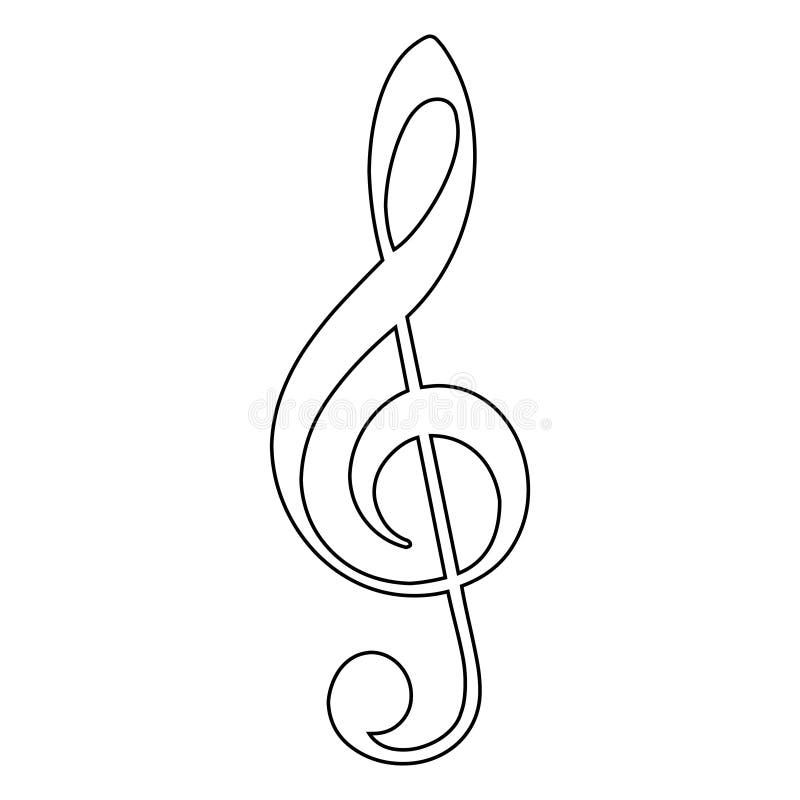 Violinschlüsselikone, Musikanmerkung, Vektorillustration vektor abbildung Violinschlüsselikone, Musikanmerkung, Vektorillustration vektor abbildung