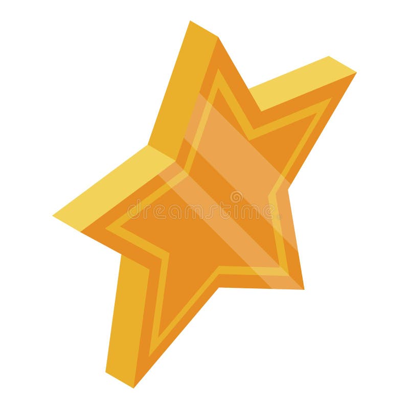 Vip Gold Star Icon Isometric Style Stock Vector Illustration Of Celebration Gold