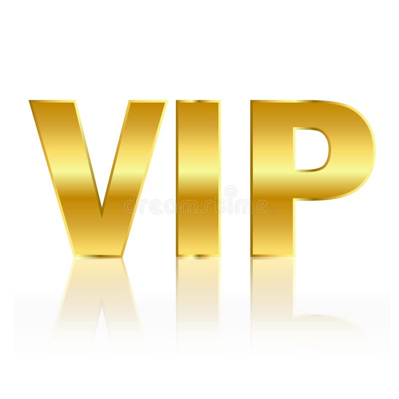 Vip-guldsymbol royaltyfri illustrationer