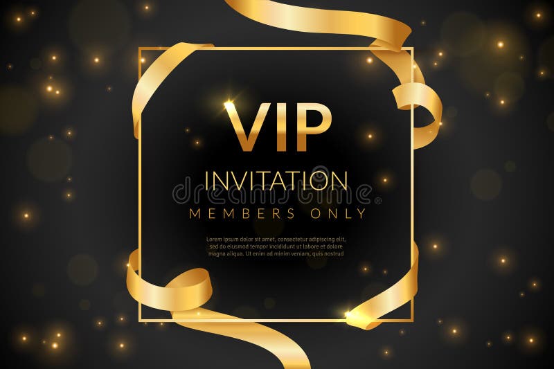 VIP. Luxury gift card, vip invitation coupon, certificate with gold text, exclusive and elegant logo premium membership in prestige club vector promotion design. VIP. Luxury gift card, vip invitation coupon, certificate with gold text, exclusive and elegant logo premium membership in prestige club vector promotion design