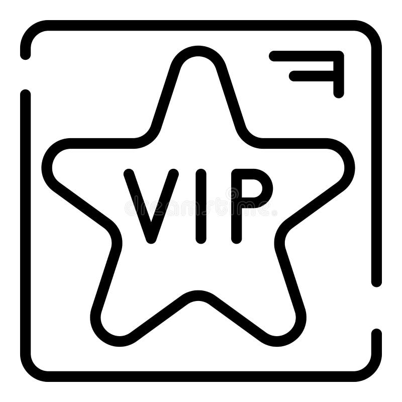 Vip Star Icon Outline Style Stock Vector Illustration Of Award Quality