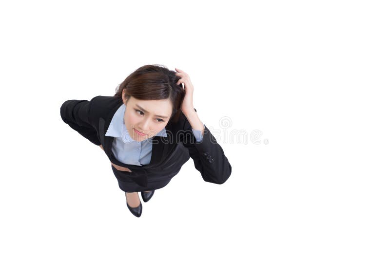 Virada do olhar da mulher de negócio imagens de stock Virada do olhar da mulher de negócio imagens de stock