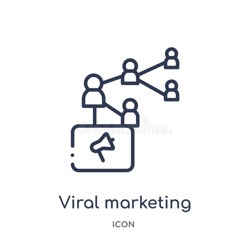 viral marketing icon from search engine optimization outline collection. Thin line viral marketing icon isolated on white royalty free illustration viral marketing icon from search engine optimization outline collection. Thin line viral marketing icon isolated on white royalty free illustration