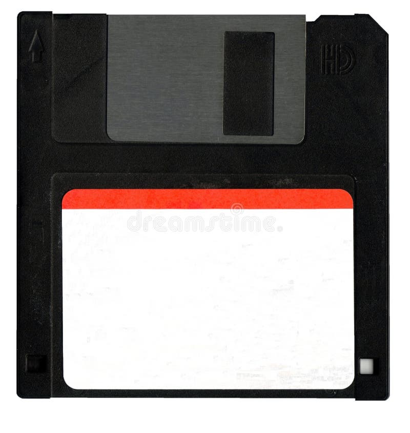 Old floppy disk isolated on white. Old floppy disk isolated on white