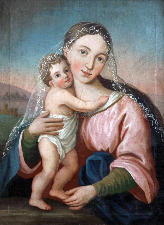 Virgin Mary with baby Jesus royalty free stock photography