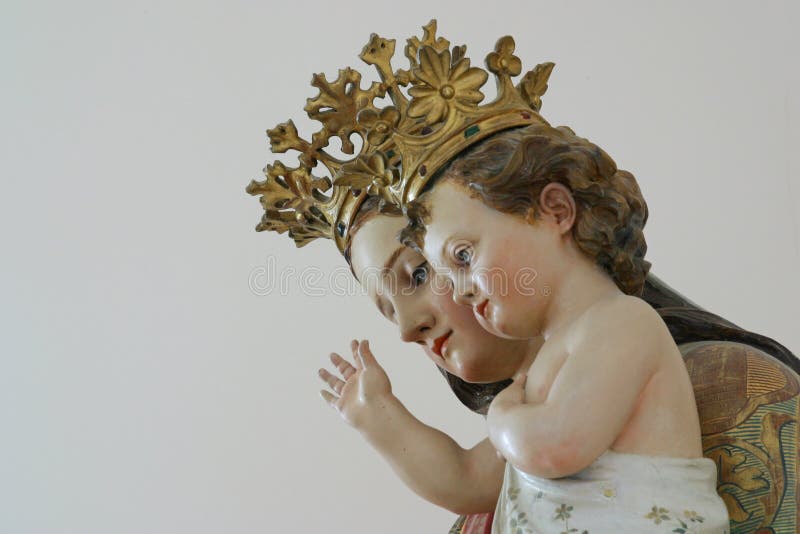 Virgin Mary with baby Jesus royalty free stock photo