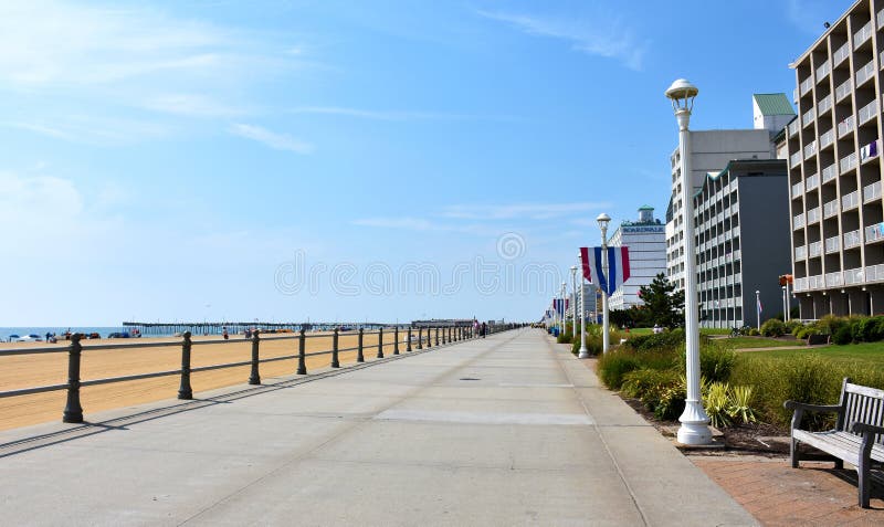 Virginia Beach Boardwalk, Virgínia, EUA fotos de stock Virginia Beach Boardwalk, Virgínia, EUA fotos de stock
