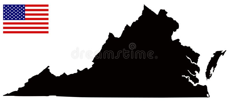 Virginia-Karte mit USA-Flagge - Zustand in den südöstlichen und Mittel-atlantischen Regionen der Vereinigten Staaten stock abbildung Virginia-Karte mit USA-Flagge - Zustand in den südöstlichen und Mittel-atlantischen Regionen der Vereinigten Staaten stock abbildung