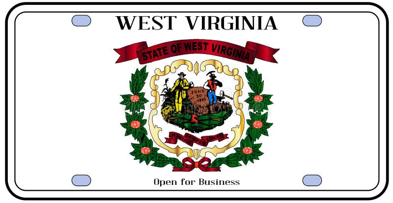 Virginia License Plate Flag occidentale illustration libre de droits Virginia License Plate Flag occidentale illustration libre de droits
