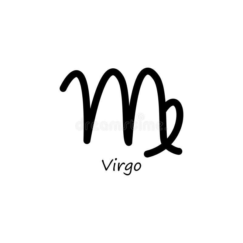 Virgo Icon. Thin Linear Virgo Outline Icon Isolated on White Background ...